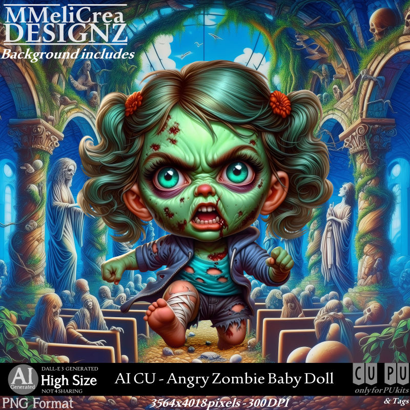 (image for) AI - CU Angry Zombie Baby Doll (CU4PU / PNG)